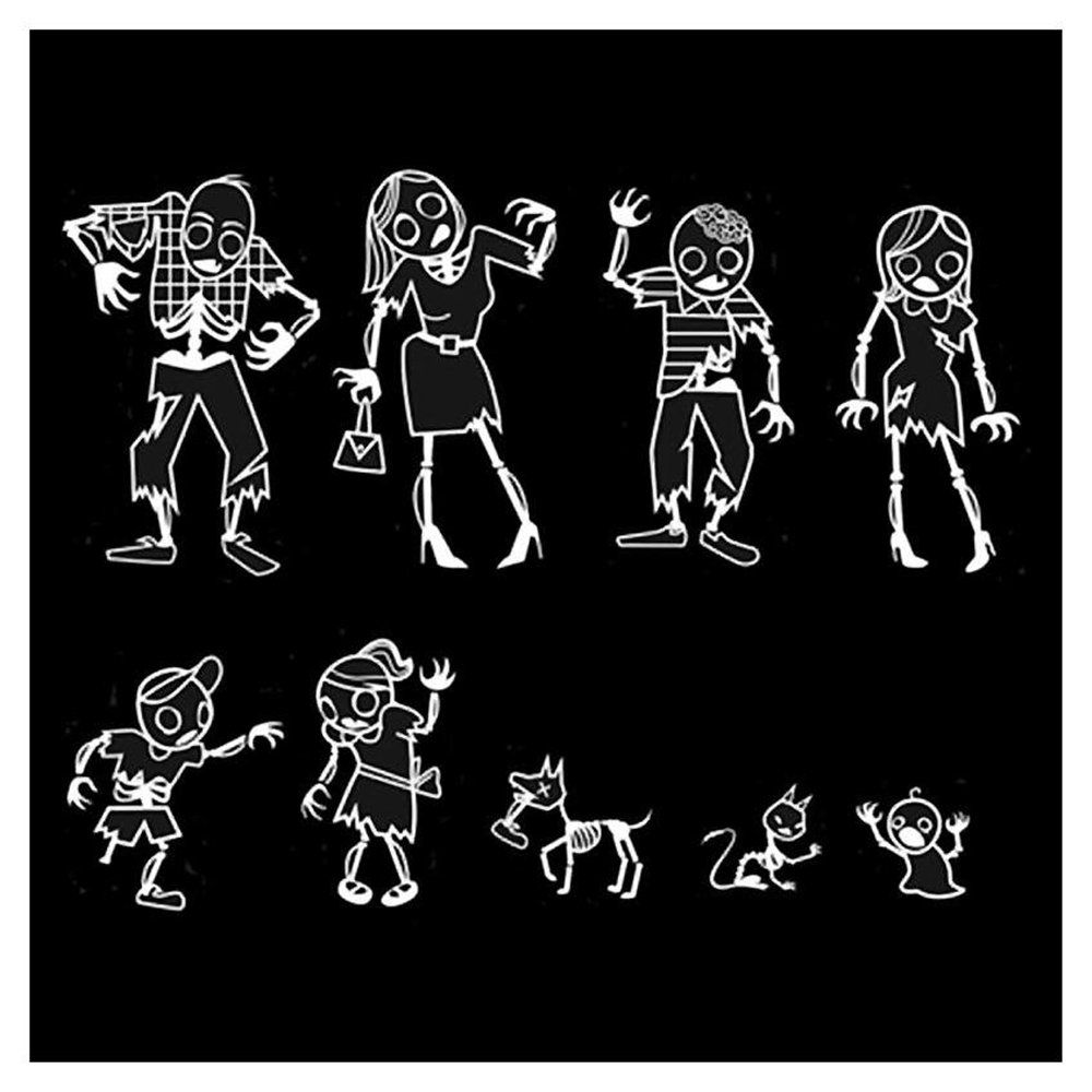 Gama Go My Zombie Family Car Decal Stickers Pack Set Undead Brains
