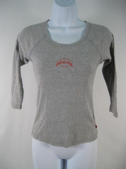 FIORUCCI Gray 3/4 Sleeve Tee Shirt Top SZ M/L