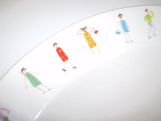  LG 16 Platter Cynthia Rowley Fishs Eddy People Dish Plate