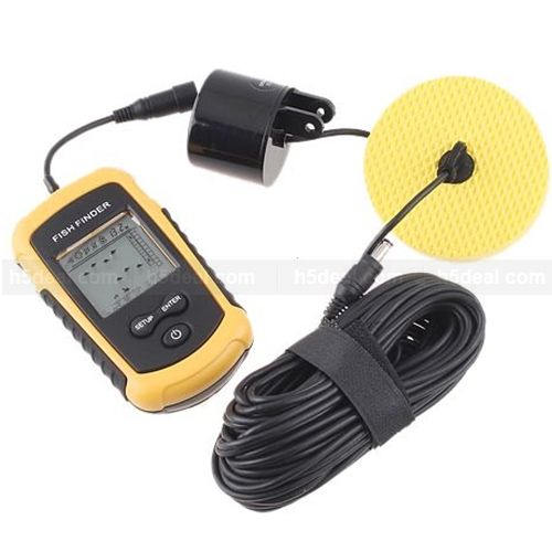 100M Portable Sonar Sensor Fish Finder Alarm Transducer