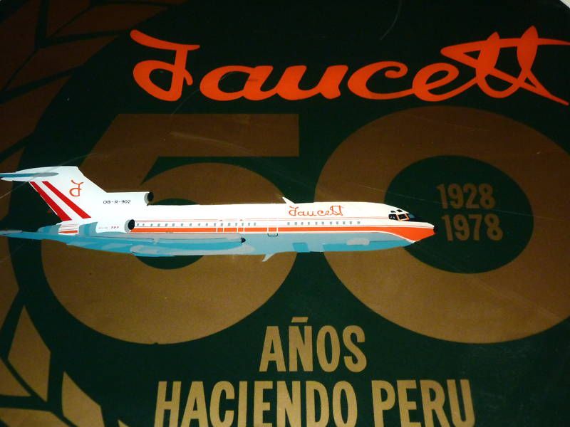 Vintage Peru Airlines Faucett Airport Airplane Sign