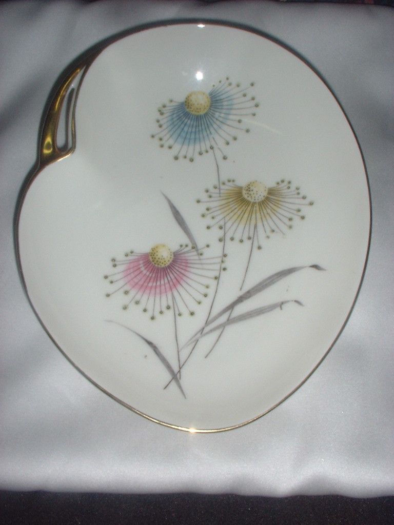 VINTAGE WUNSIEDEL BAVARIA PORCELAIN CANDY MINT DISH PASTEL DAISIES