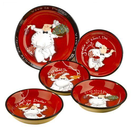  Viva La Pasta 5 Piece Pasta Set by Tracy Flickinger