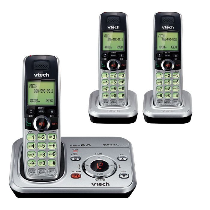 Vtech CS6329 3 V Tech CS6329 3 Expandable Three Handset Cordless Phone