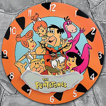 NEW The Flintstones Yabba Dabba Doo Wall Clock   Quartz Movement Wood