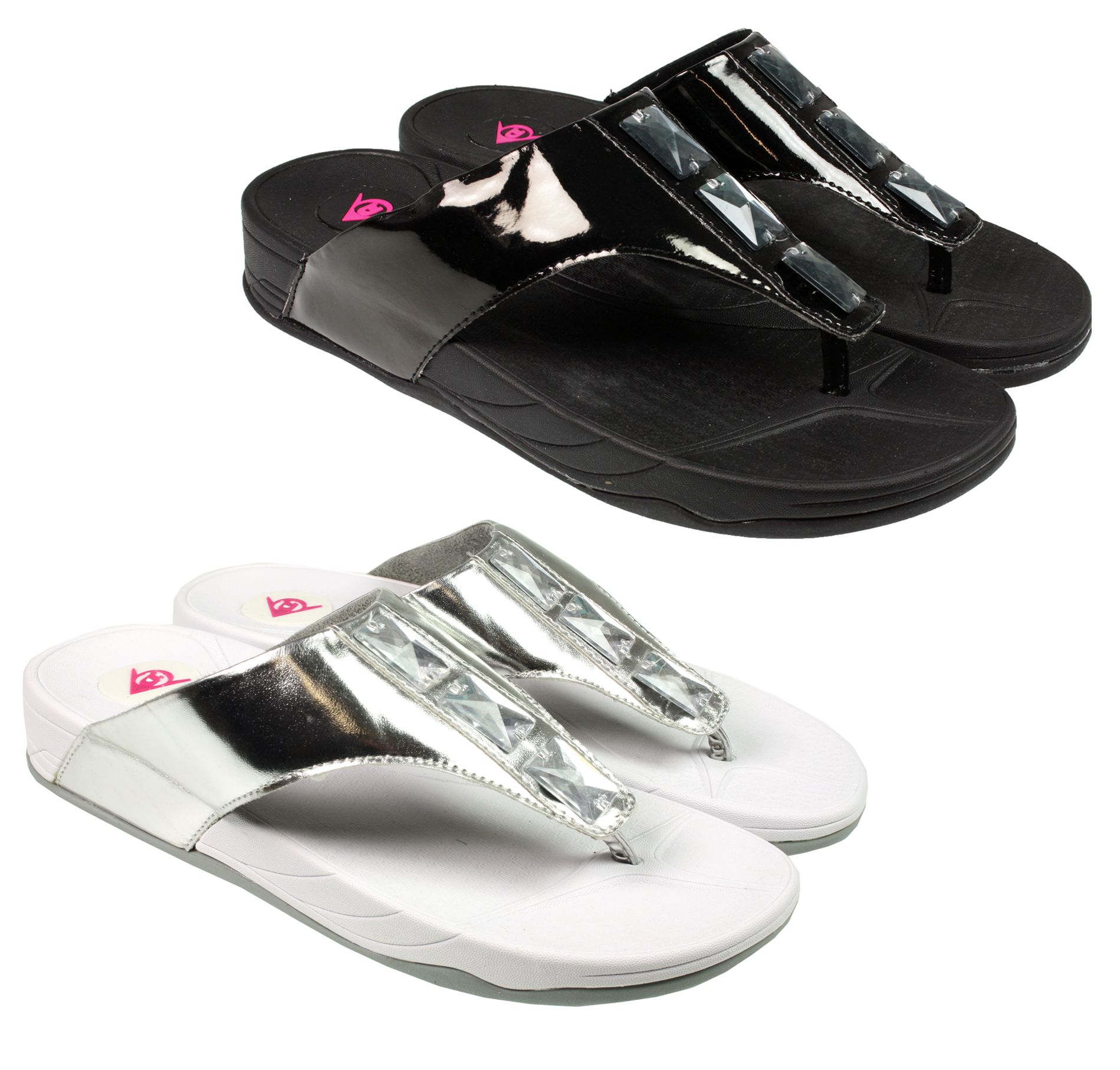  DUNLOP TONING WALKING SUMMER KEEP FIT FLIP FLOPS WEDGE SANDAL SIZE