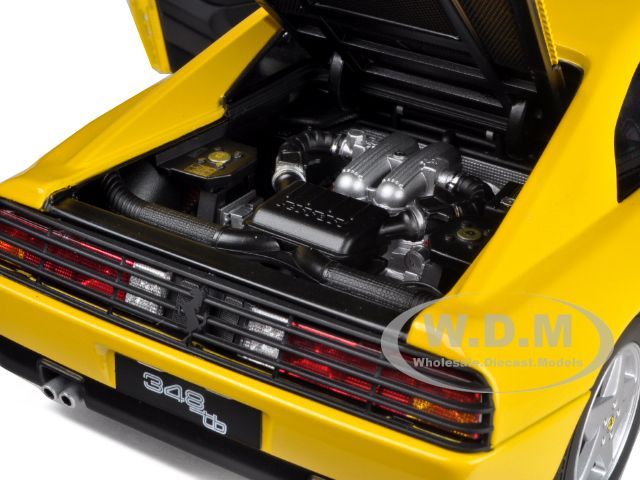 1989 FERRARI 348 TB YELLOW ELITE EDITION 1/18 BY HOTWHEELS V7437