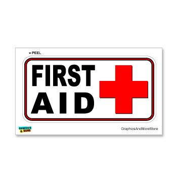 First Aid Kit Business Store Sign Window Wall Sticker