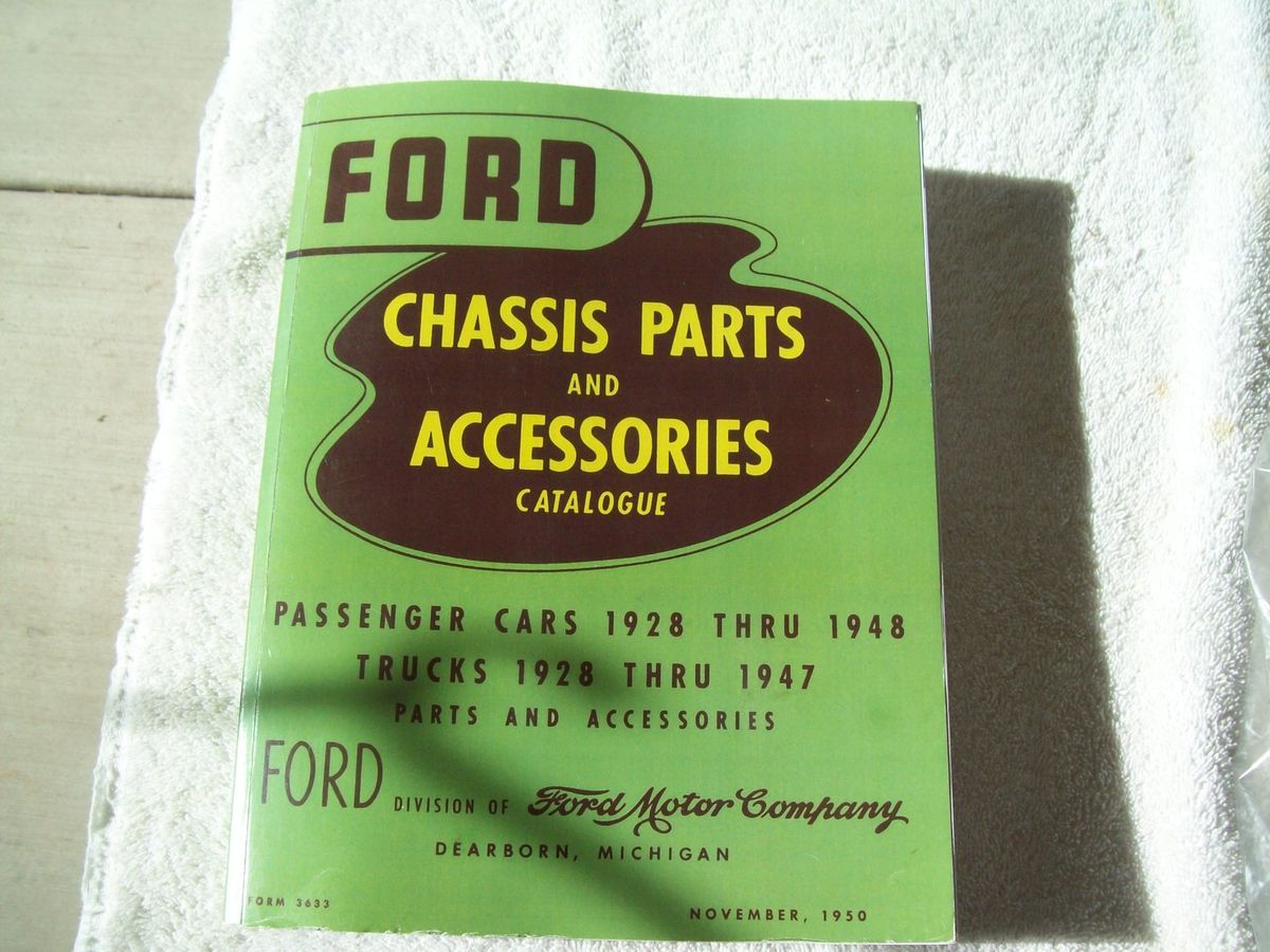 Ford Chassis Parts & Accessories Book Green Bible 1928   1948