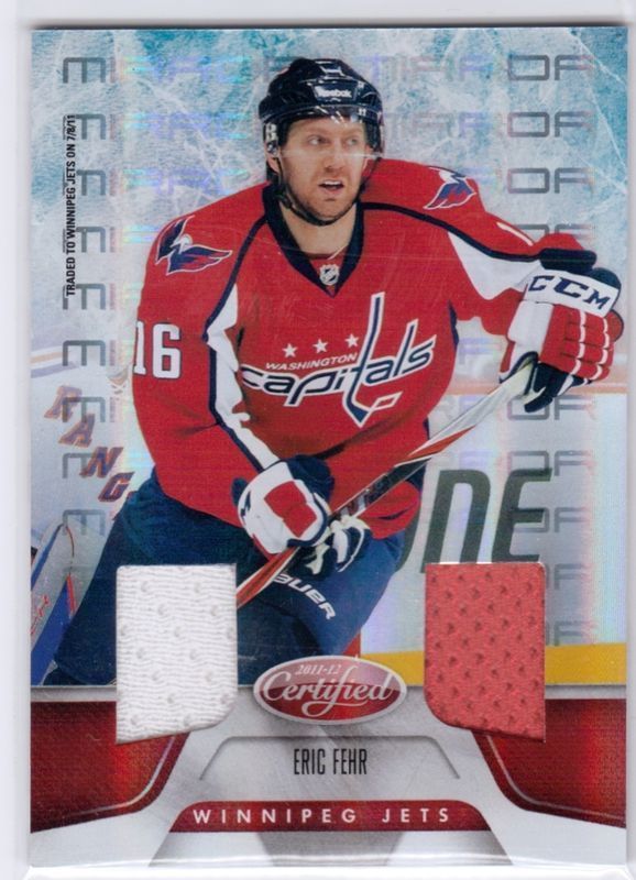 Eric Fehr Mirror Red Dual Game Worn Jersey 001 150 Washington Capitals