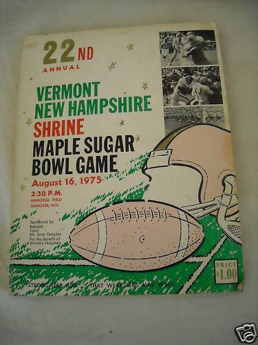  Official Program 22nd Annual VT NH Shrine Game