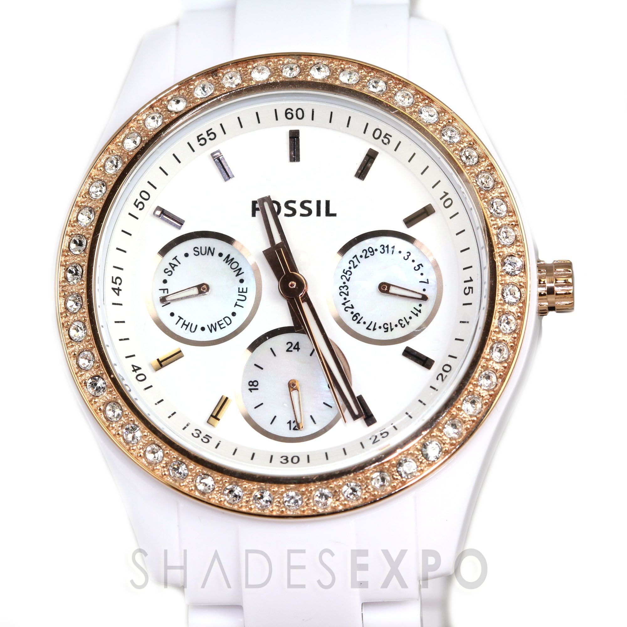 New Fossil Watches ES2869 White ES 2869
