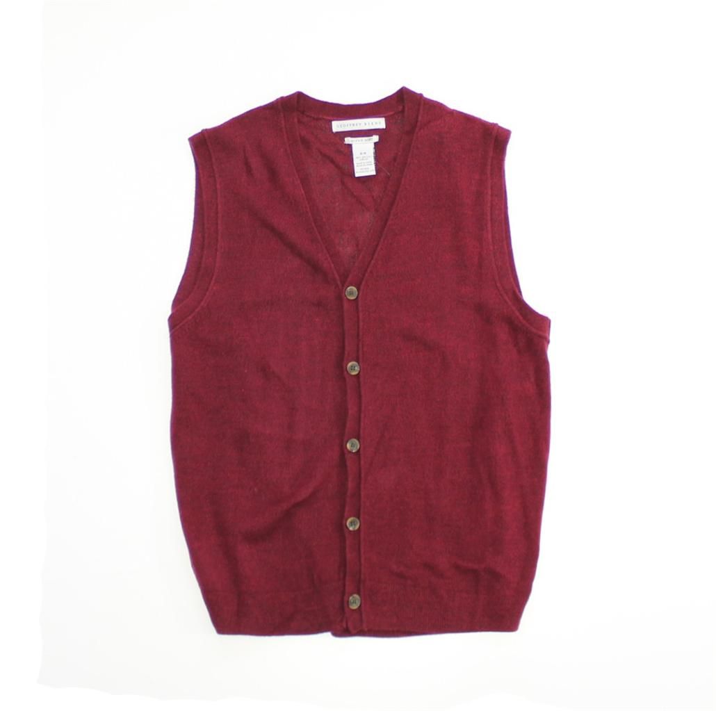 Geoffrey Beene Mens Super Soft Button Down Sweater Vest