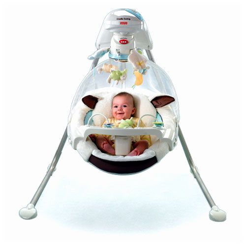 Fisher Price Baby My Little Lamb Cradle Swing Papasan