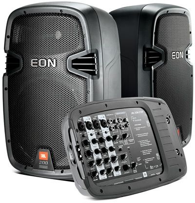 JBL EON 210P Powered Portable PA System AUDIO ESSENTIALS BUNDLE