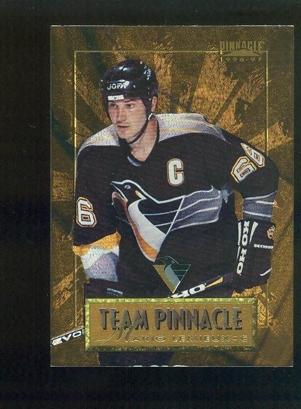 1996 97 Team Pinnacle MARIO LEMIEUX PETER FORSBERG Insert card 2