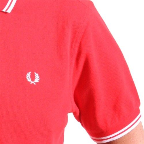 fred perry m1200 red white polo shirt size xl original style fred