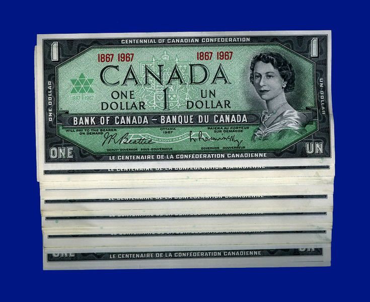 Sale BC 45A $1 1967 Forty Three Examples 100th Anniversary 1867 1967