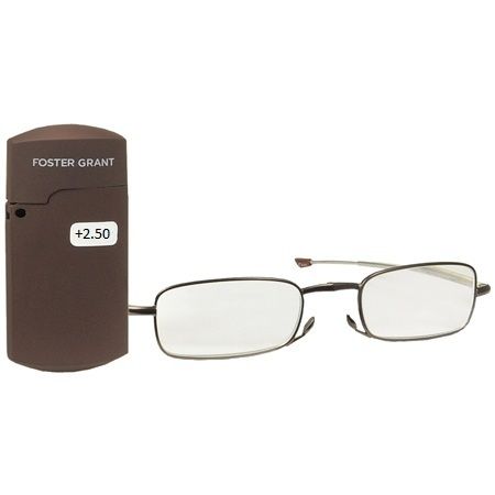 Foster Grant MicroVision compact reading glasses (Brown, +2.50)