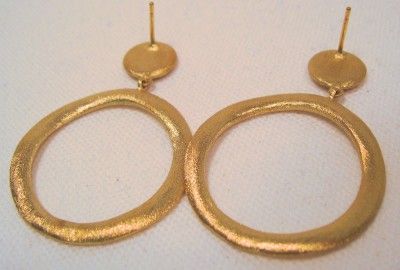 Authentic Rivka Friedman 18kt Gold Clad Designer Fashion Dangle