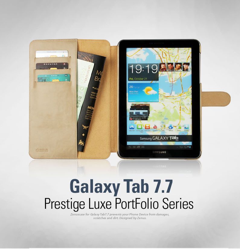 Zenus] Galaxy Tab LTE 7.7 leather case Prestige Luxe Portfolio series