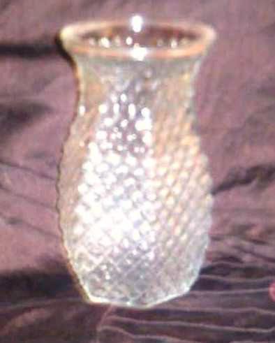 Hoosier Depression Glass Diamond Point Cut Vase