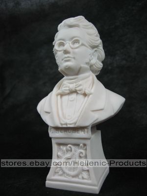 Handmade Franz Schubert Bust Marblecast Statue Music Composer