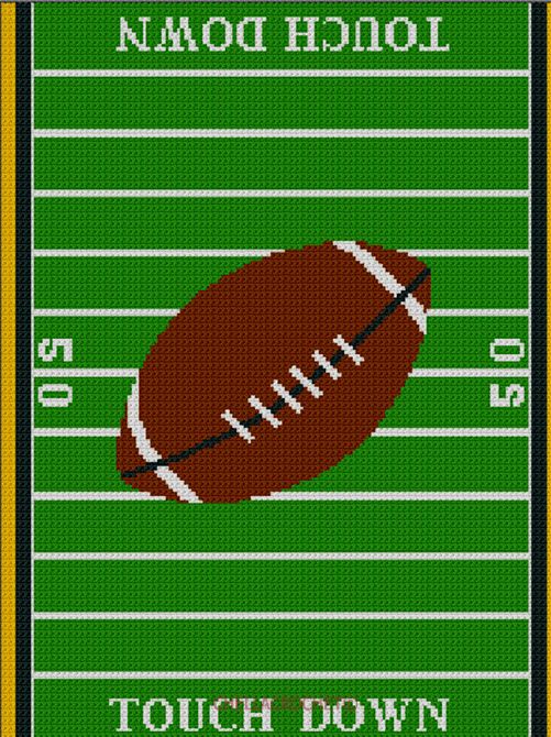 Football Field Afghan Crochet Pattern Graph