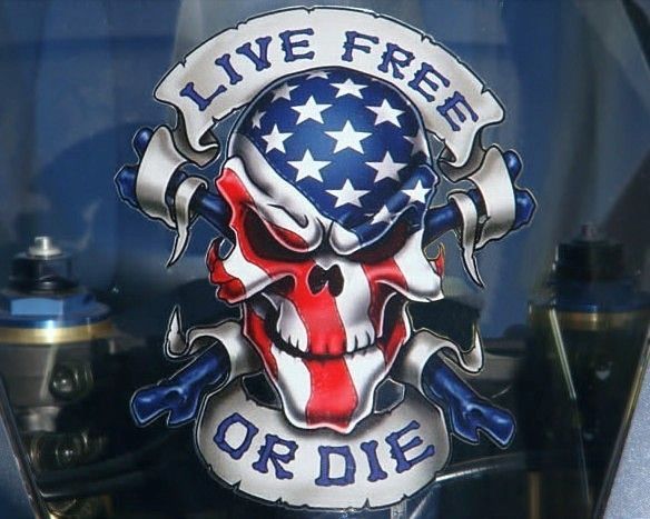 Live Free Decal Graphic for Motorcycle Windscreens