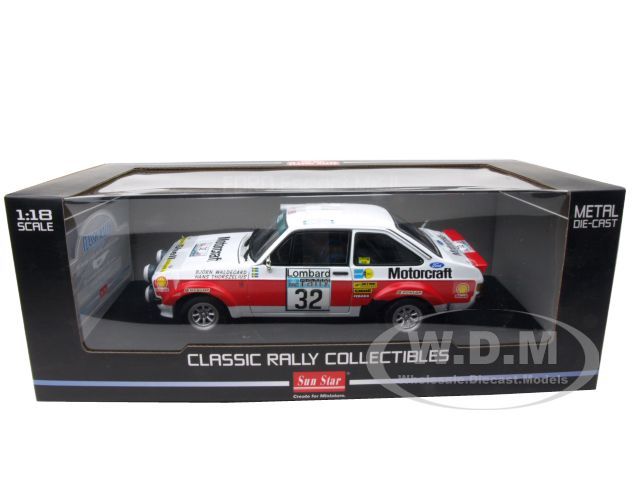  new 1 18 scale diecast car model of ford escort mkii 32 b waldegard h