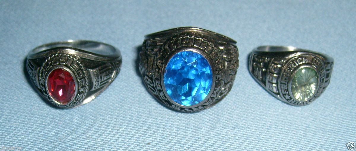 LOT OF 3 CLASS RINGS FREDERICK DOUGLASS HIGH EDISON JOB CORPS ST MARYS