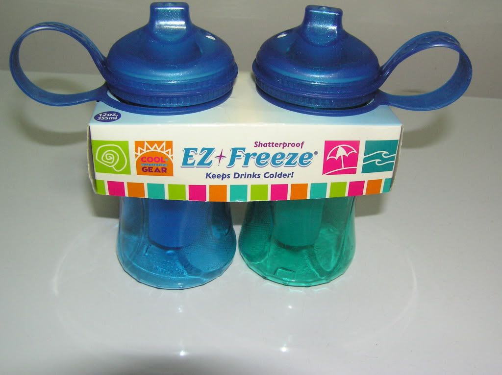 Cool Gear EZ Freeze Water Bottles with Ice Tube Pack Drink Cooler