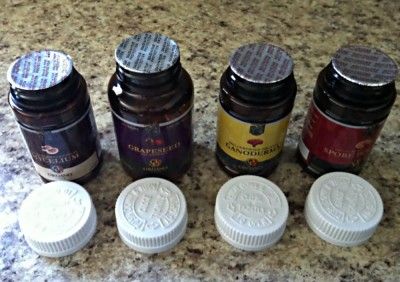  GOLD Capsule 4 Pack 1 Grapeseed 1 Mycelium 1 Spore Powder 1 Ganoderma