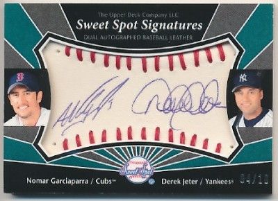 Derek Jeter Nomar Garciaparra Sweet Spot Dual Auto 10