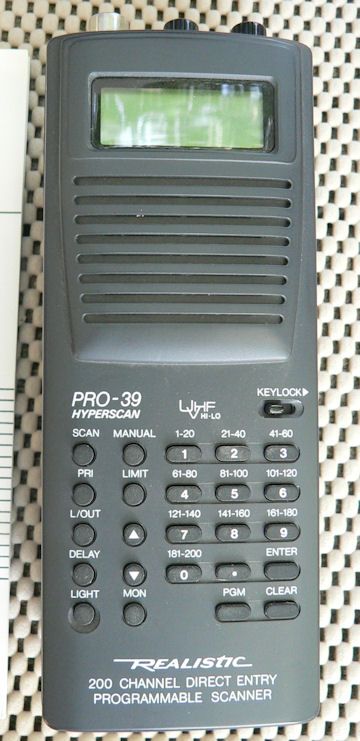 Radio Shack Realistic Patrolman Pro 39 Programmable Scanner. Cat. No