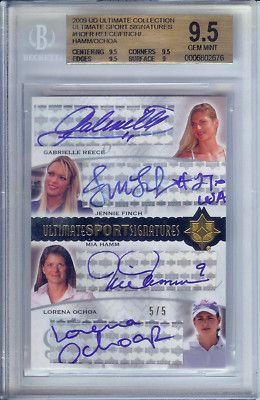 MIA Hamm Auto Signatures Autograph Gabrielle Reece Jennie Finch Lorena