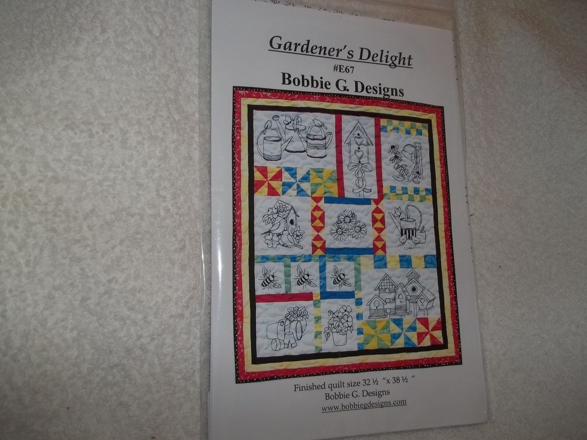 Quilt Pattern by Bobbie G. Designs    Gardners Delight NEW