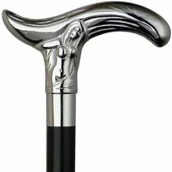 Unisex Fair Maiden Fritz Cane Black Brass Handle