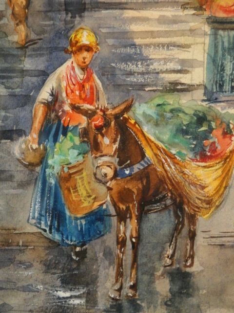 Fulvio Tessitore de Fulvis Italian Artist Impressionist Market w C