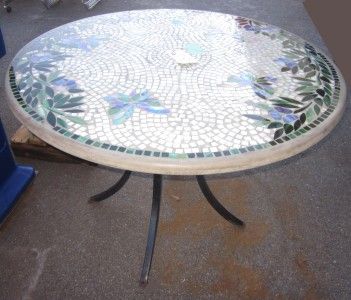 colorful mosaic patio table