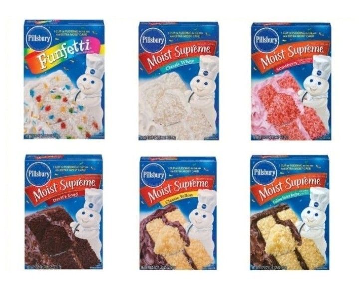 Pillsbury Moist Supreme Cake Cupcake Mix 2 Boxes