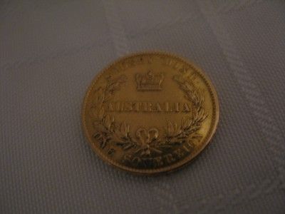 1870 22ct Gold Sydney Mint Australian One Sovereign Coin 7 9g No