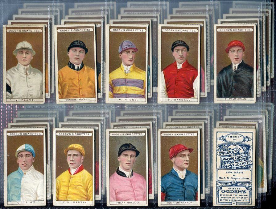 Tobacco Card Set Ogdens Owner Racing Colours Jockey Horse Racing 1906