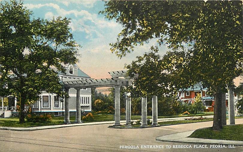 IL Peoria Pergola Entrance to Rebecca Place K40243