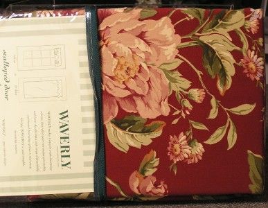 Waverly FOREVER YOURS MERLOT Scalloped Door Panel / Valance New