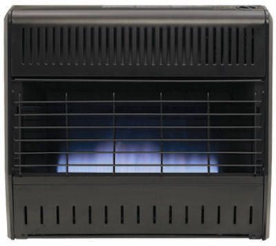  30000 BTU Blue Flame Dual Fuel Vent Free Gas Garage Wall Heater