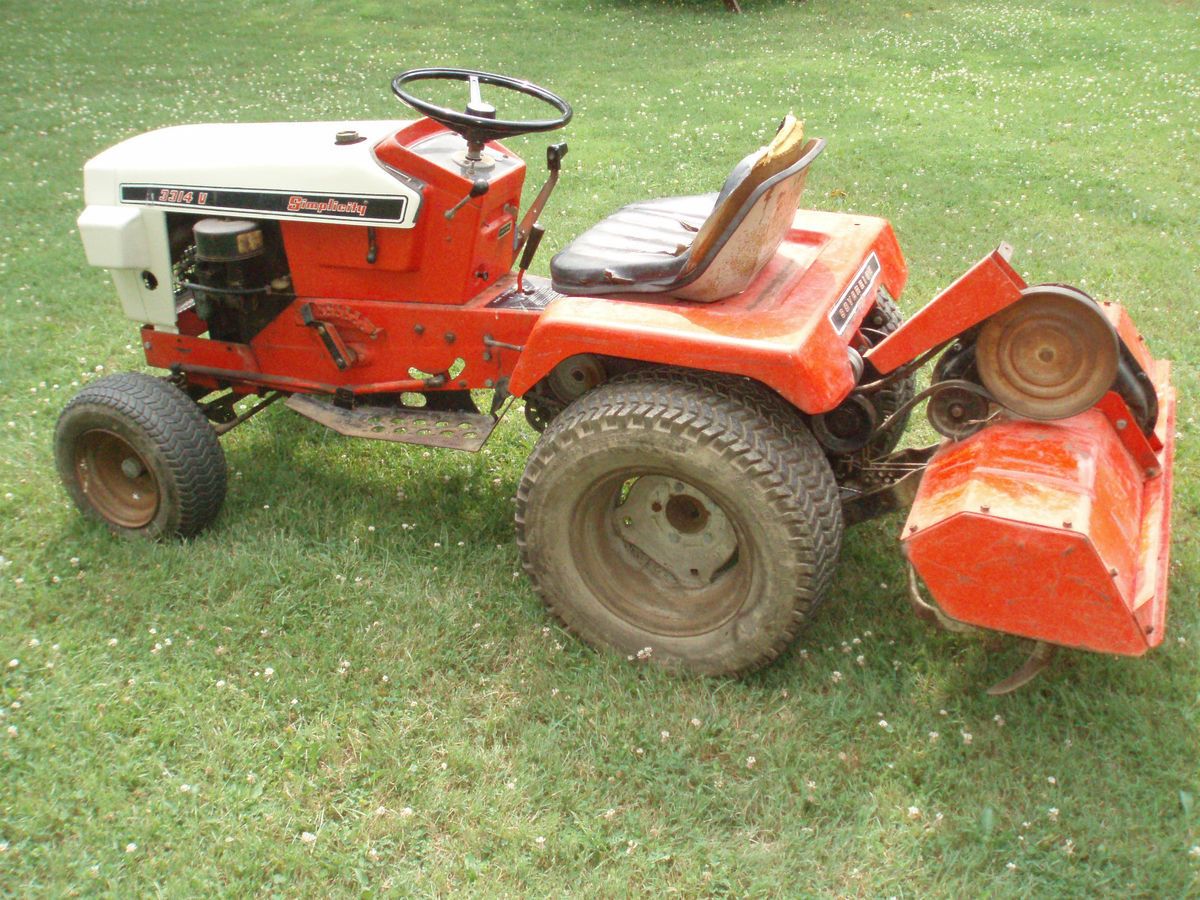 SIMPLICITY 3314V SOVEREIGN RIDING MOWER TRACTOR WITH ROTOTILLER