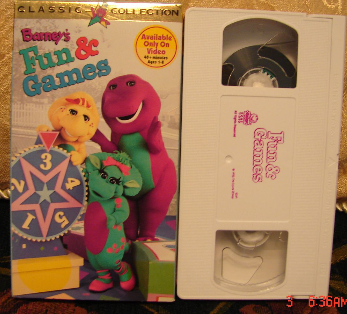 Barneys Fun Games VHS Video Classic Collection Actimates Free US 1st