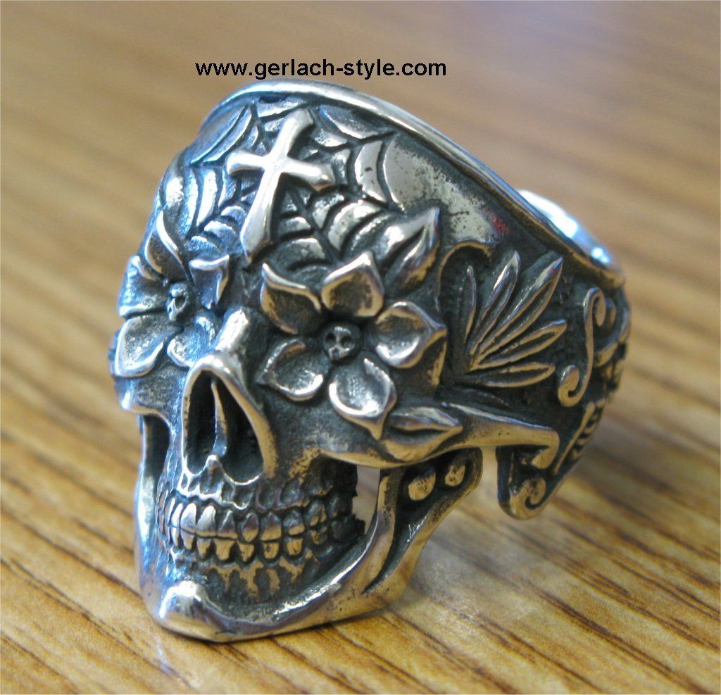 Steve Gerlach Day of The Dead Sugar Skull Ring Borracho Gerlach Style