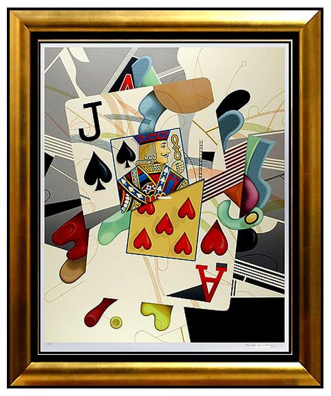  YANKEL GINZBURG Original Signed Serigraph Blackjack